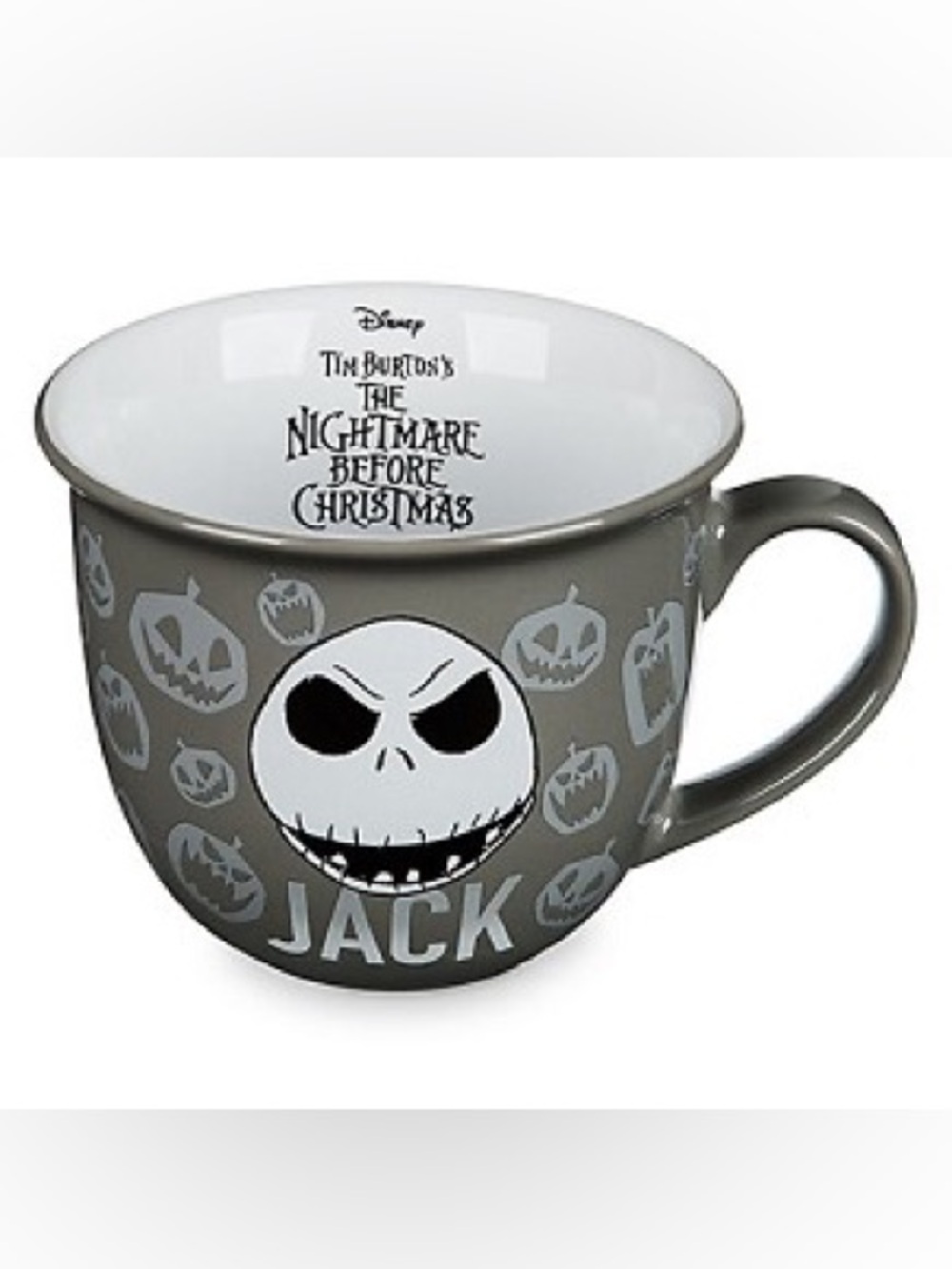 Disney The Nightmare Before Christmas Jack Ceramic Coffee Mug - Gray & White ☕️